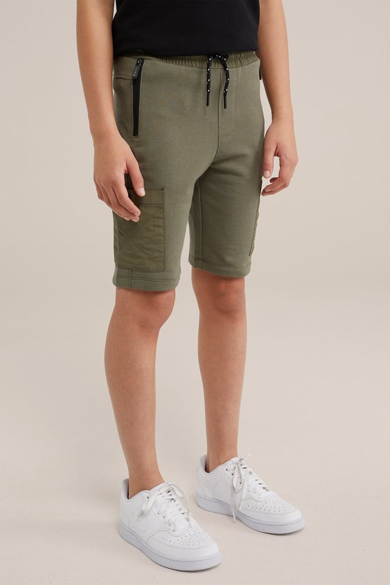 WE Fashion Jongens sweatshort met cargozakken