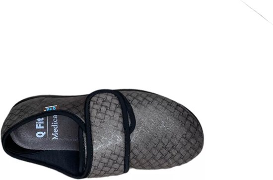 Chaussure bandage Q Fit Geneve Combi taupe stretch Femme (Taille - 38, Couleur - Taupe)