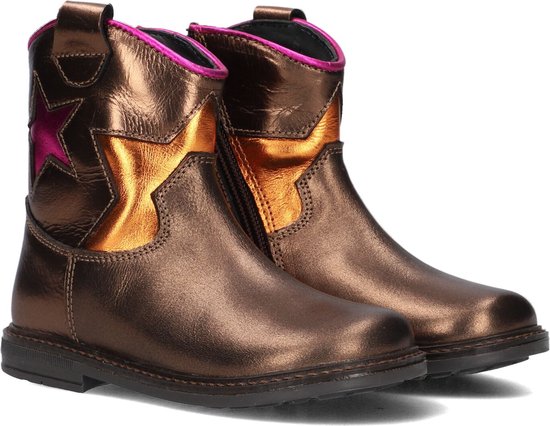 Pinocchio P1697 Enkellaarsjes - Enkelboots met rits - Meisjes - Brons - Maat 25