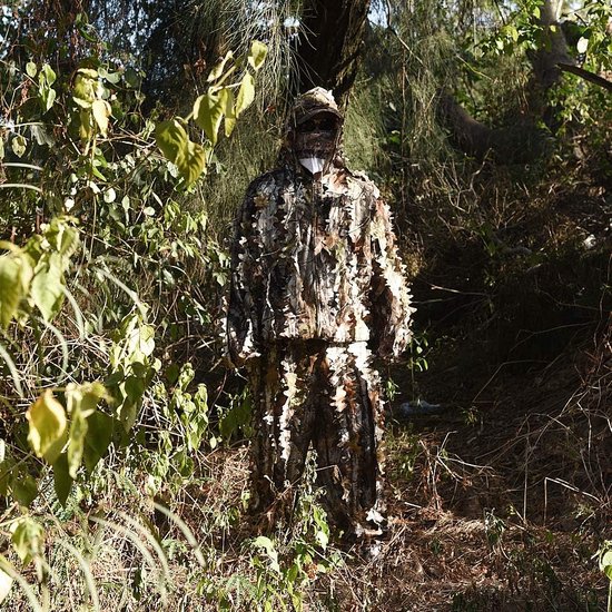 Paintball & Airsoft: Ghillie suit woodland camouflage recon sniper pak blad motief - 5 jaar garantie