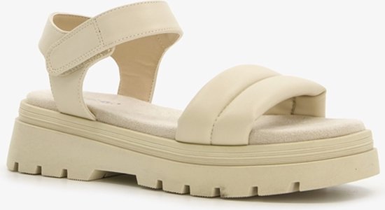 Blue Box dames sandalen met plateauzool beige - Maat 41