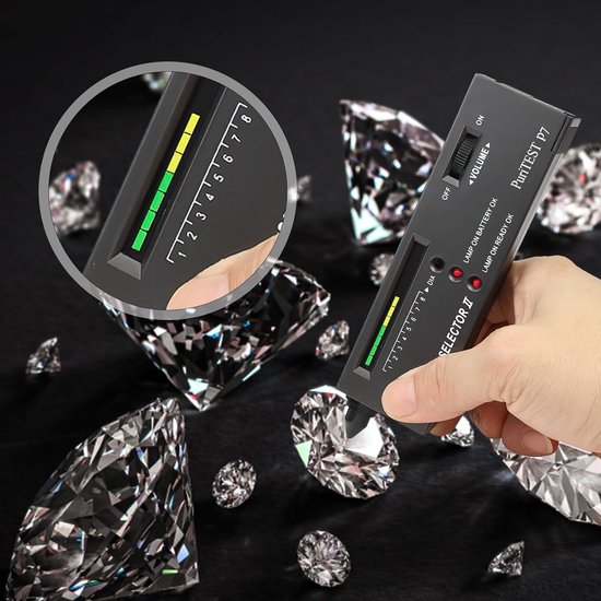 Diamant Tester Pen, Hoge Nauwkeurigheid Professionele Sieraden Diamant Selector II Testen Diamant Gems Tool, Draagbare Diamant Detector voor Diamant, Saffier, Robijn, Kristal, Agaat