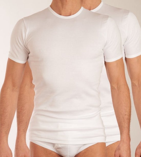 Eminence T-shirt ronde hals - 2 Pack 6101 White - maat M (M) - Heren Volwassenen - 100% katoen- 9308-6101-M