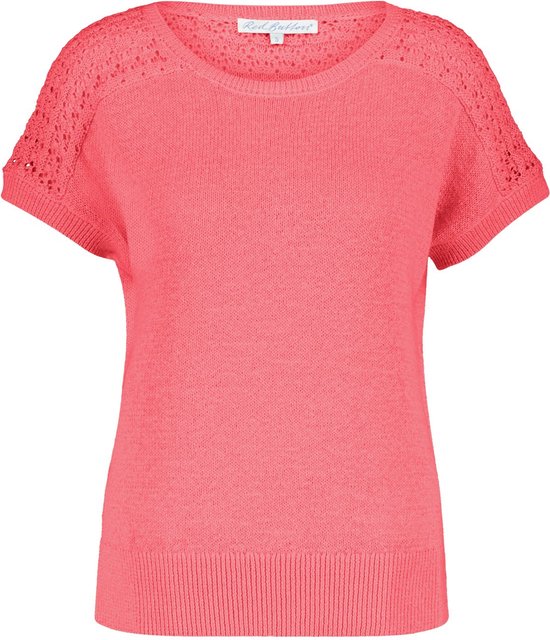 Jerry top bouton rouge corail