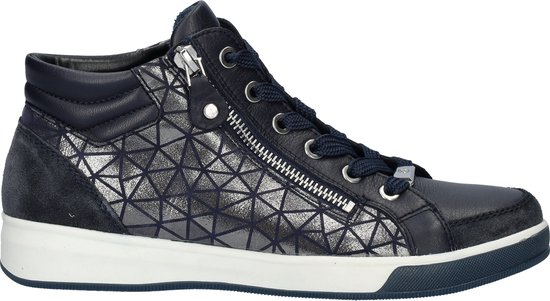 Ara Rome high dames hoge sneaker - Blauw - Maat 38