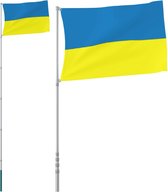vidaXL-Vlag-met-vlaggenmast-Oekraïne-5,55-m-aluminium