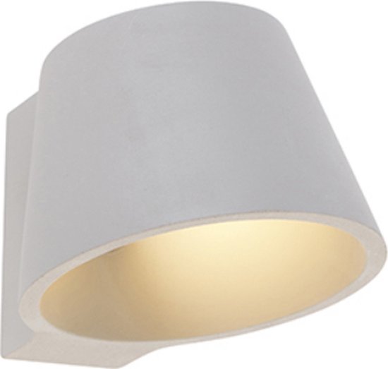 QAZQA Cup - Wandlamp - 1 lichts - D 185 mm - grijs