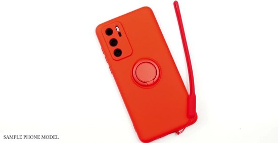 Cadorabo Hoesje geschikt voor Apple iPhone 11 in LIQUID ROOD - Beschermhoes van flexibel TPU silicone Case Cover met ring