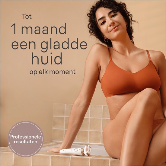 Braun Silk·épil 9 Flex - Epilator met Ladyshave opzetstuk - type 9-030 3D - Wit/Rose Titan