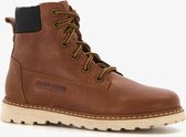 Braqeez leren jongens veterboots cognac/bruin - Maat 30