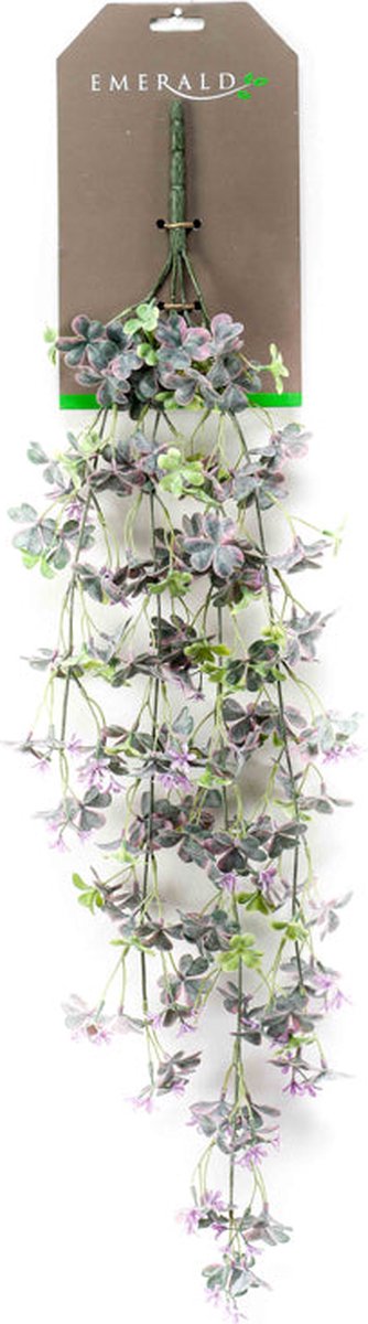 Emerald - Kunst Hangplant Oxalis 70cm - Kunstplant voor binnen