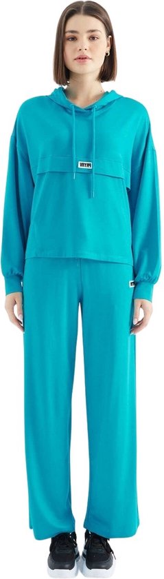 La Pèra – Joggingpak Dames - Huispak Dames - Trainingspak Dames - Turquoise - Tracksuit Dames - Maat XL