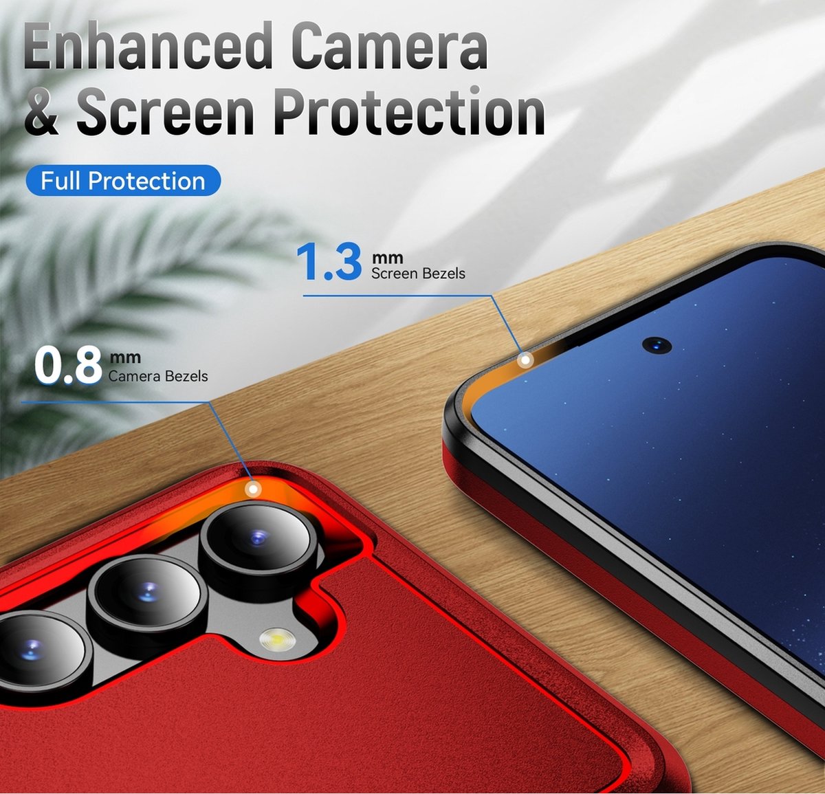 Mobigear Hoesje geschikt voor Samsung Galaxy S24 Telefoonhoesje Hardcase | Mobigear Heavy Armor Backcover Shockproof | Schokbestendig Galaxy S24 Telefoonhoesje | Anti Shock Proof - Rood