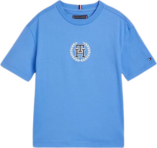 Tommy Hilfiger MONOGRAM TEE S/S Jongens T-shirt - Blue - Maat 12
