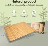 Sofatdienblad van bamboe - flexibel bankdienblad - bankdienblad armleuning - sofa dienblad armleuning - dienblad voor bank en bank - natuurlijke kleur