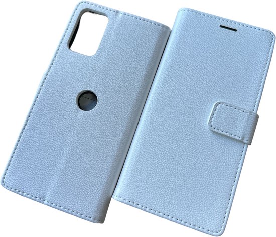 Couverture De Cas De Livre De Portefeuille + 2x Glas De Protection D'écran Adapté à: Motorola Moto G82 5G - Wit