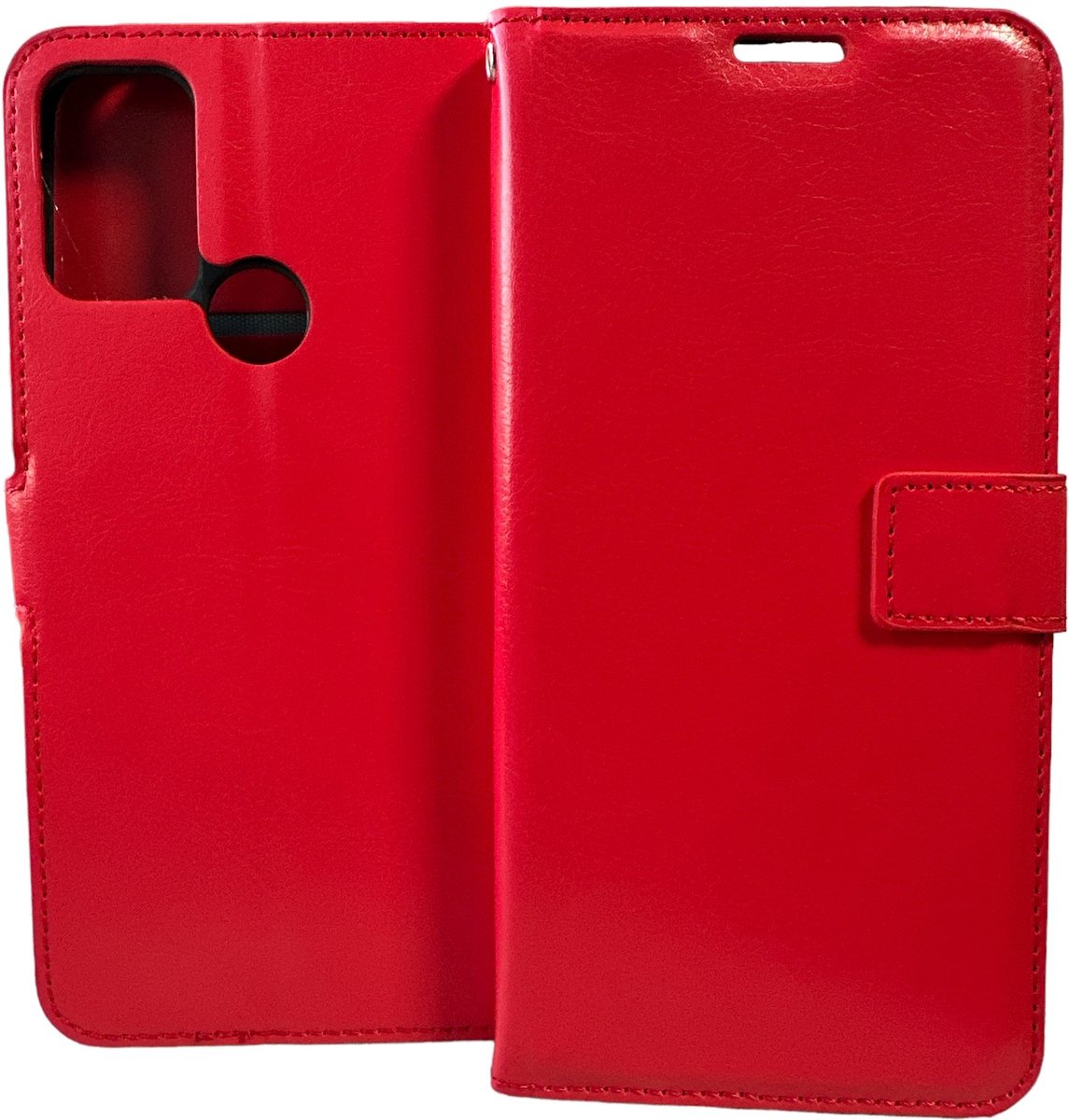 Portemonnee Book Case Hoesje Geschikt voor: Motorola Moto G60s rood