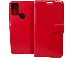 Portemonnee Book Case Hoesje Geschikt voor: Motorola Moto G60s rood