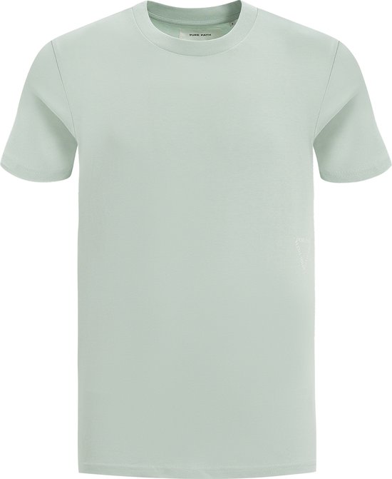 Purewhite - Heren Regular fit T-shirts Crewneck SS - Mint - Maat XS