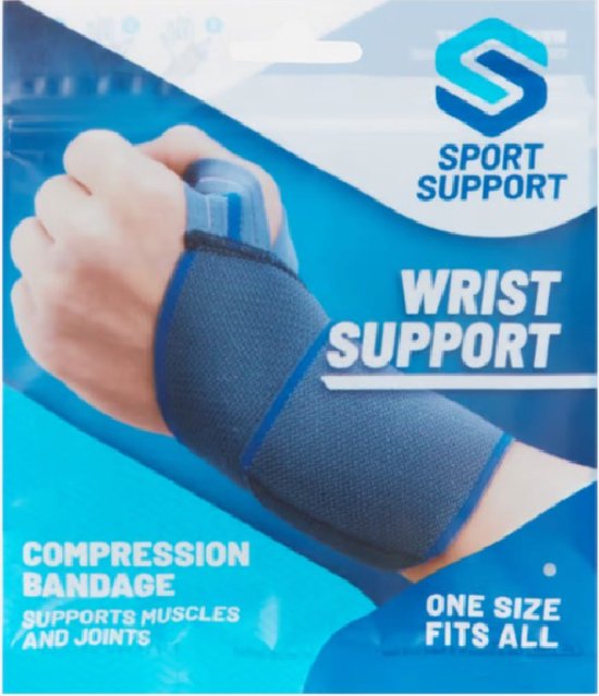 Foto: Wrist support polsbandage compressie steunt spieren en gewrichten one size unisex