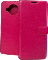 Portemonnee Bookcase Hoesje Geschikt voor: Nokia 8.3 - Roze