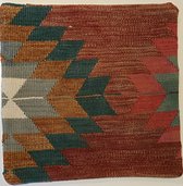 Coussin Kilim original authentique et Uniek | 40 x 40 cm | Coussin tissé à la main |100% laine| Coussin | Couleurs variées