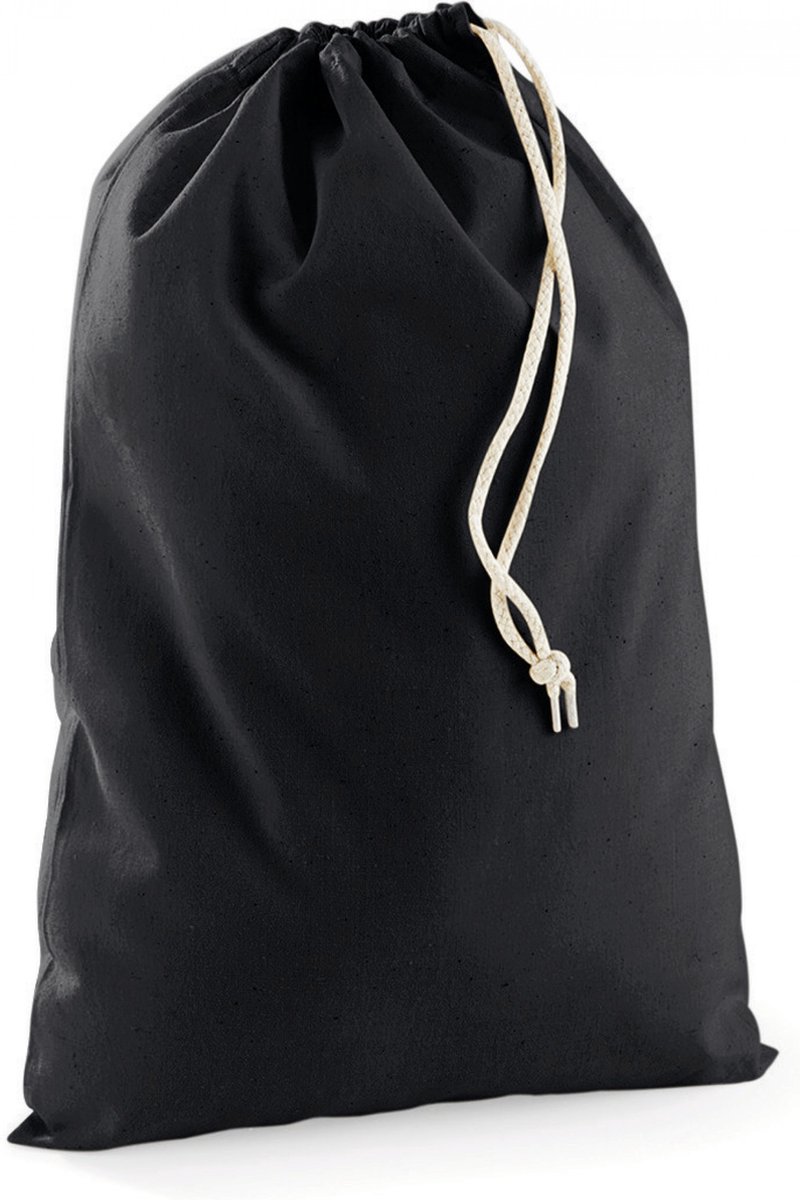 Westford Mill Cotton Stuff Bag WM115 - Black - M (30 x 45 cm)