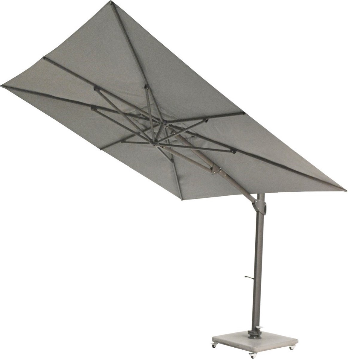Stijlvolle antracietkleurige Vince parasol met afmetingen 300x300 cm, van het merk Merkloos.