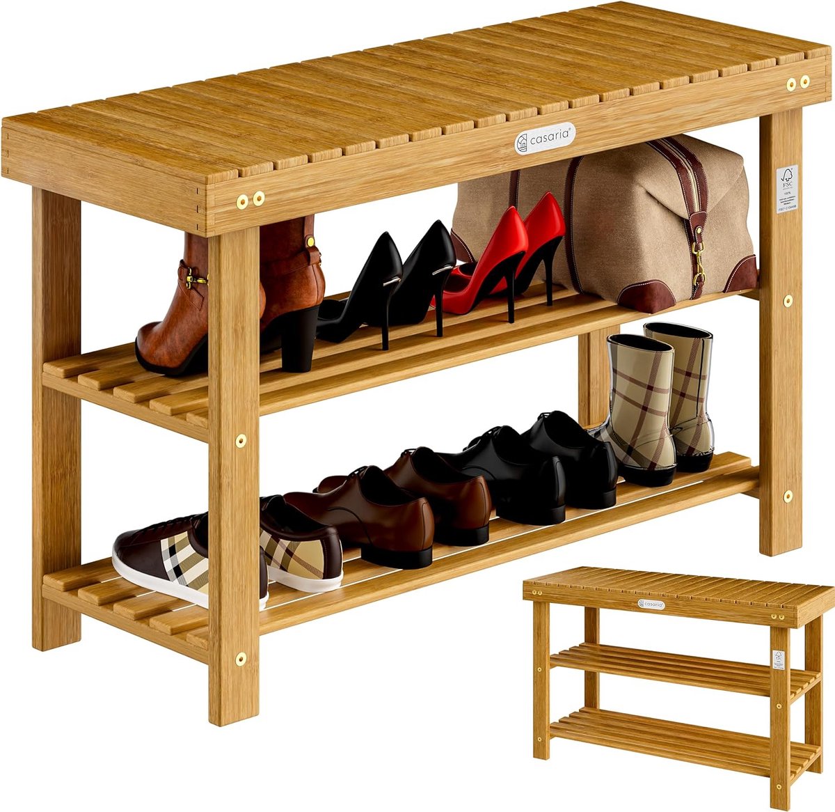schoenenrek en bank