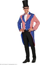 Widmann - Landen Thema Kostuum - Mister Stars En Stripes USA Slipjas Man - Blauw, Rood - Small - Carnavalskleding - Verkleedkleding