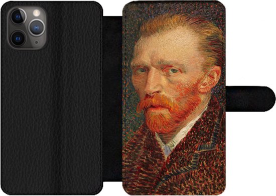 Telefoonhoesje Geschikt voor iPhone 11 Pro telefoonhoesje - Zelfportret - Vincent van Gogh - Met vakjes - Wallet case met magneetsluiting