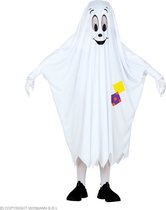 Widmann - Spook & Skelet Kostuum - Het Vriendelijke Spookje Kind Kostuum - Wit / Beige - Maat 158 - Halloween - Verkleedkleding