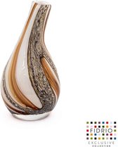 Design vaas pisa - Fidrio BEACH - glas, mondgeblazen bloemenvaas - hoogte 18 cm