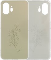 iMoshion Hoesje Geschikt voor Nothing Phone (2) Hoesje Siliconen - iMoshion Design hoesje - Meerkleurig / Floral Green