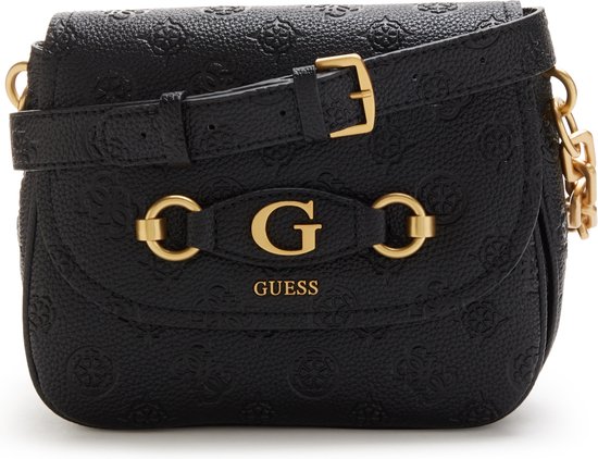 Guess Medium Crossbodytas / Schoudertas Dames - Izzy Peony - Zwart