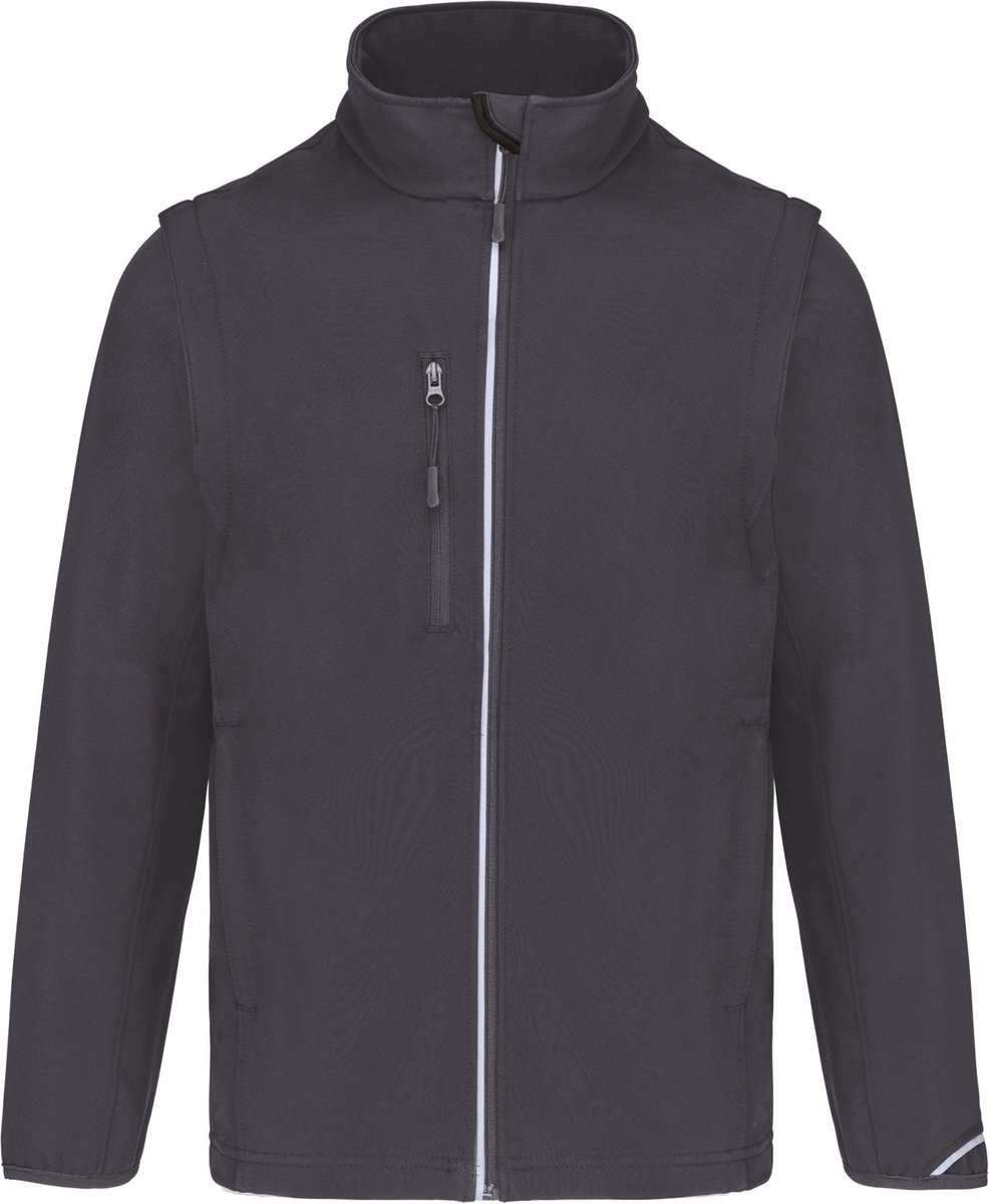 PROACT® Softshell met afritsbare mouwen PA323 Titanium