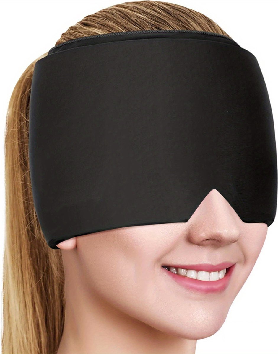 Goedkoopste Nivard Migraine Muts - Migraine Masker - Hoofdpijn - Cap - Headache Relief Cap - Half Gel - Zwart