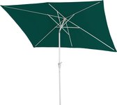 Parasol N23, tuinparasol, 2x3m rechthoekig kantelbaar, polyester/aluminium 4,5kg UV-bescherming 50+ ~ groen