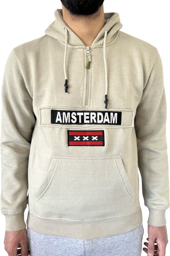 Sweat à capuche Amsterdam qualité premium - Beige - XL