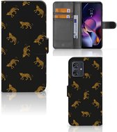 Telefoonhoesje met Pasjes geschikt voor Geschikt voor Motorola Moto G54 Leopards