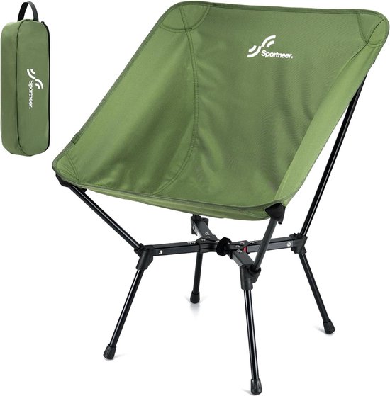 draagbare outdoor campingstoel Camping opvouwbare stoel, opvouwbare gazon fauteuil voor buiten en kamperen met bekerhouder en hoofdsteun, draagbare hoge back camping stoel klapstoelen tas stoel
