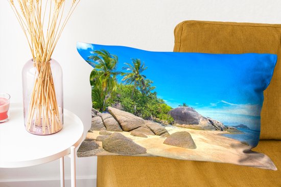 Sierkussens - Kussentjes Woonkamer - 60x40 cm - Strand - Tropisch - Zee - Planten