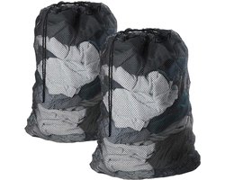 Wasnet voor wasmachine - waszak voor lingerie, sokken, panty's, kousen en babykleding (afmetingen: 60 x 90 cm voor 5 kg wasgoed), 2 stuks