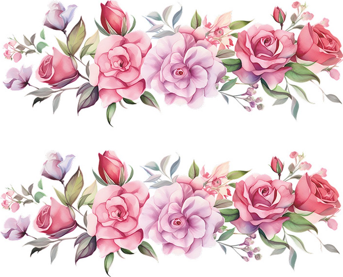 Muursticker Gepassioneerde Bloemen - Kinderkamer - Muurdecoratie - Wandsticker - Sticker Voor Kinderen 40×60CM