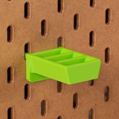 Houder voor drie scharen of klein gereedschap - Voor Ikea Skadis pegboard - Groen