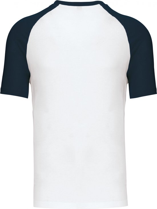 T-shirt Mannen Kariban Ronde hals Korte mouw White / Navy Katoen