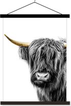 Affiche scolaire - Highlander écossais - Zwart - Wit - Or - 120x160 cm - Lattes noires