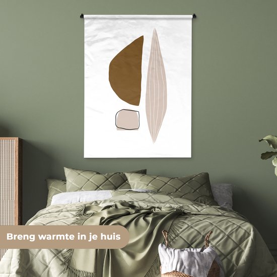 Tapisserie - Toile murale - Abstrait - Formes - Dessin au Line - 90x120 cm - Tapisserie
