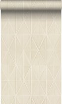 Origin Wallcoverings eco-texture vliesbehang origami motief zand beige - 347855 - 0,53 x 10,05 m