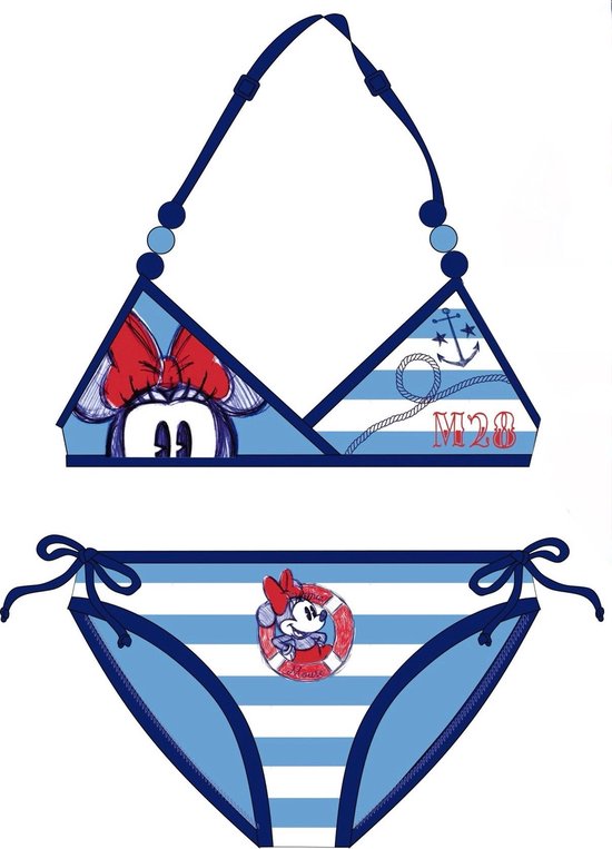 Disney Minnie Mouse Bikini - Blauw - Maat 122/128